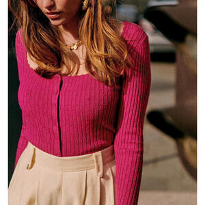 S�zane 'Ambroise' Pink Cardigan Size XXS